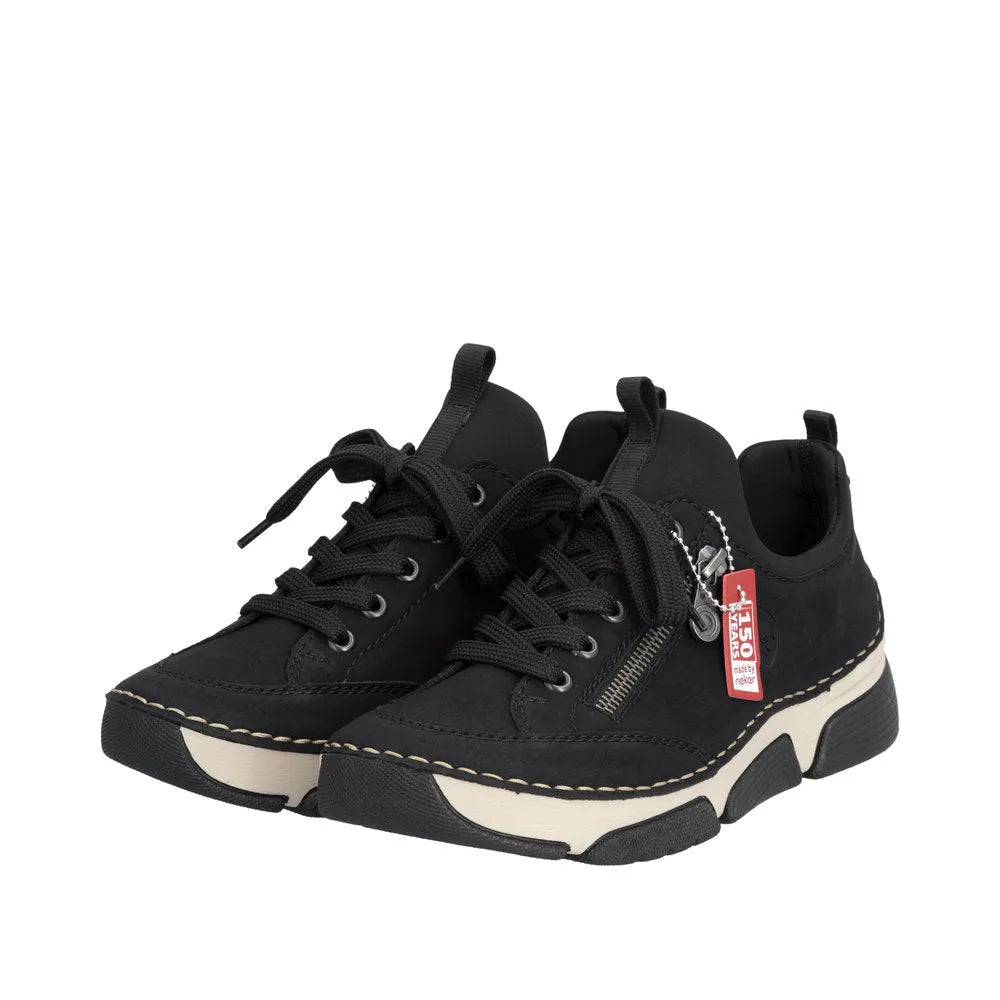 Rieker 45973-00 Ladies Black Slip On Shoes-elevate your sole