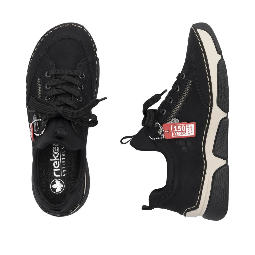 Rieker 45973-00 Ladies Black Slip On Shoes-elevate your sole
