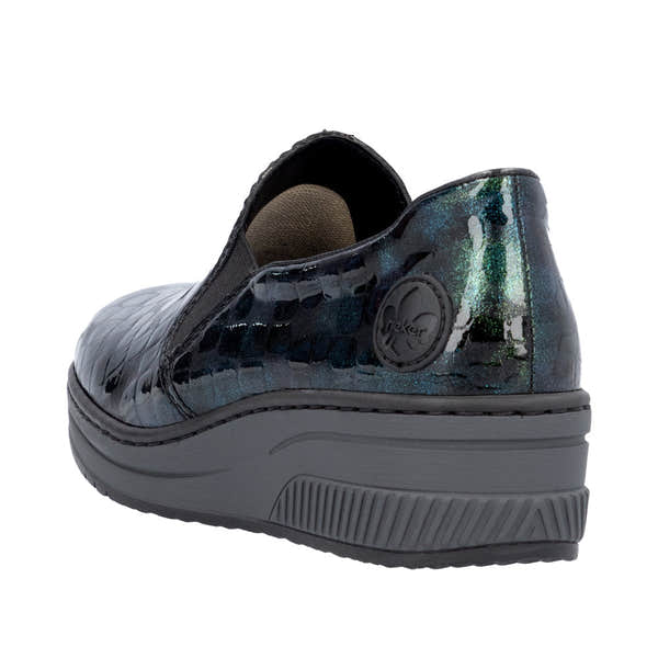 Rieker 48752-92 Ladies Green Slip On Shoes-elevate your sole