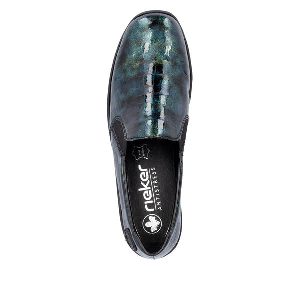 Rieker 48752-92 Ladies Green Slip On Shoes-elevate your sole
