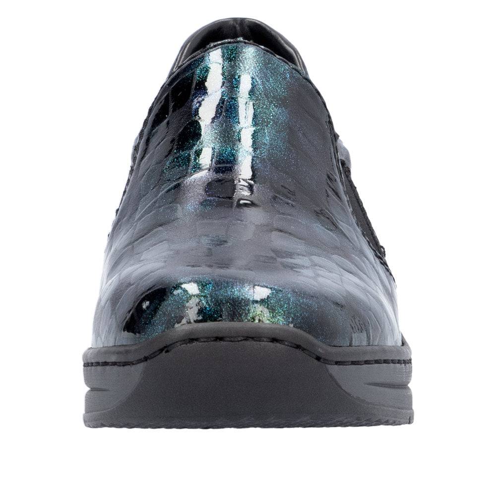 Rieker 48752-92 Ladies Green Slip On Shoes-elevate your sole