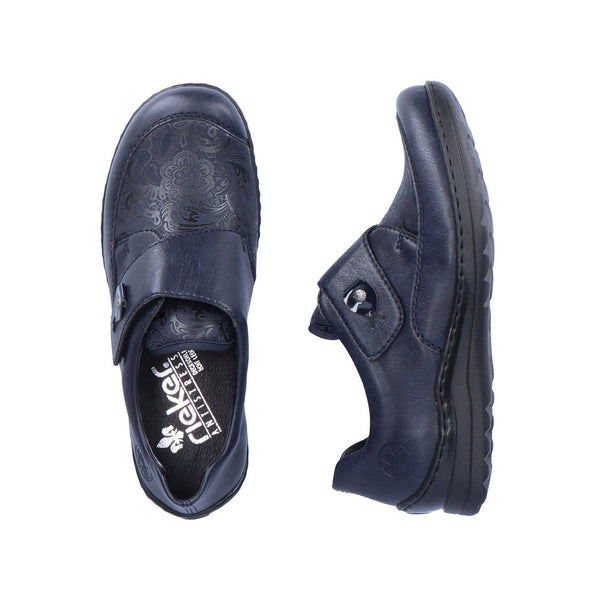 Rieker 48951-14 Ladies Ocean Navy Touch Fastening Shoes-elevate your sole