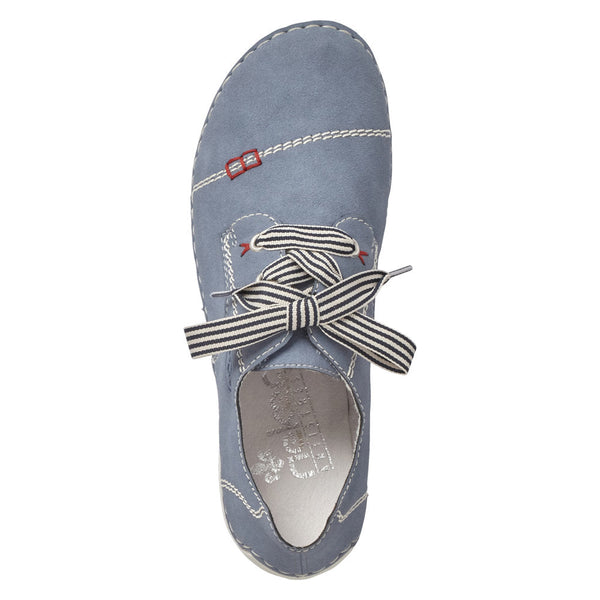 Rieker 52520-14 Ladies Blue Lace Up Shoes - elevate your sole
