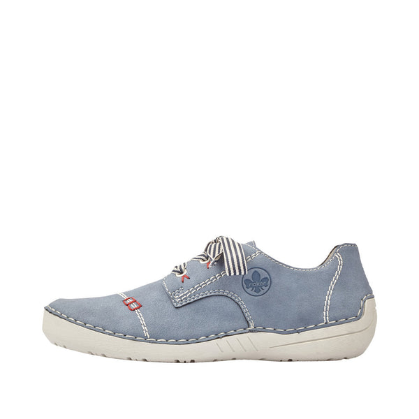 Rieker 52520-14 Ladies Blue Lace Up Shoes - elevate your sole