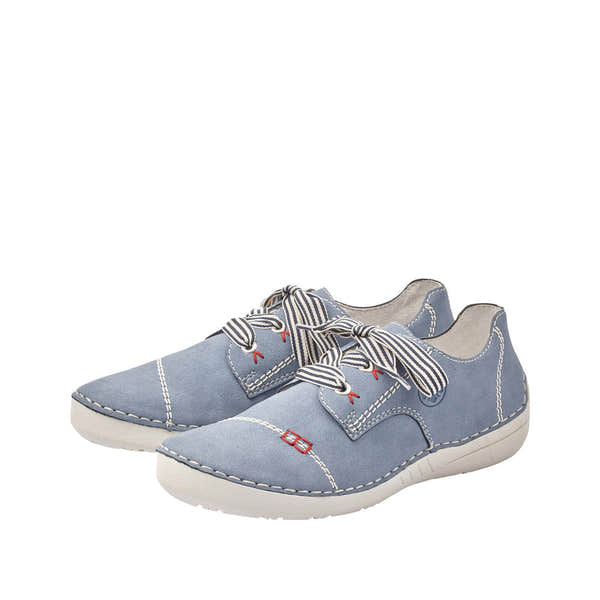 Rieker 52520-14 Ladies Blue Lace Up Shoes - elevate your sole