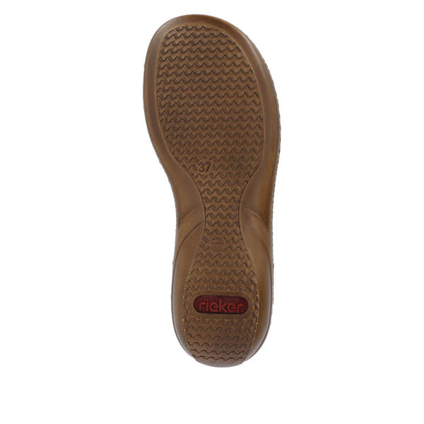Rieker 60880-90 Ladies Silver Slip On Sandals-elevate your sole