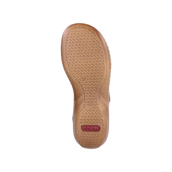 Rieker 608Z3-14 Ladies Jeans Blue Leather Touch Fastening Sandals-elevate your sole