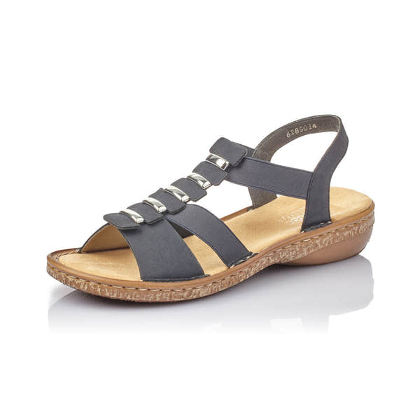 Rieker 62850-14 Ladies Navy Summer Pull On Sandals - elevate your sole