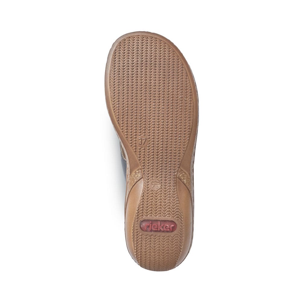 Rieker 628C5-14 Ladies Navy Leather Sling Back Sandals-elevate your sole