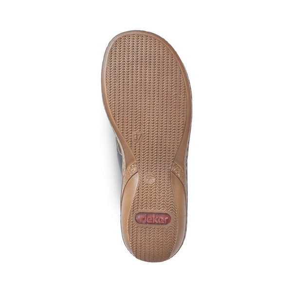 Rieker 628C5-14 Ladies Navy Leather Sling Back Sandals-elevate your sole