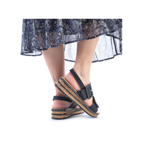 Rieker 62950-00 Ladies Black Touch Fastening Sandals-elevate your sole
