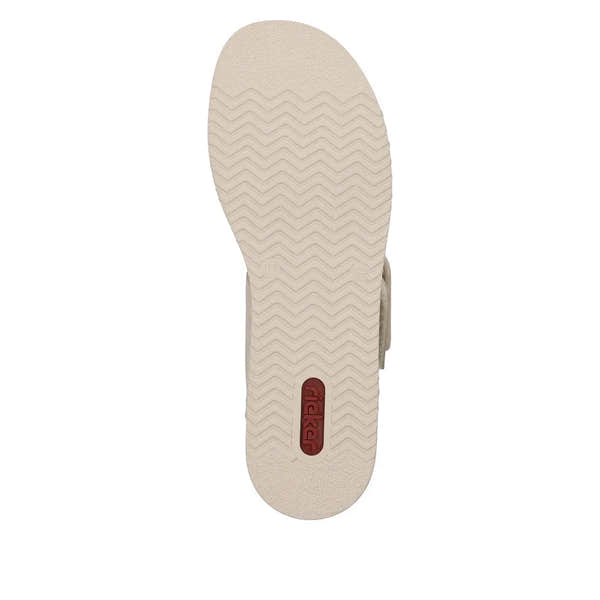 Rieker 62950-62 Ladies Taupe Touch Fastening Sandals-elevate your sole