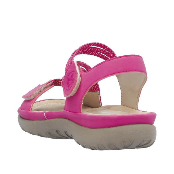 Rieker 64870-31 Ladies Pink Touch Fastening Sandals-elevate your sole