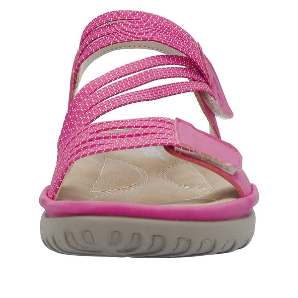 Rieker 64870-31 Ladies Pink Touch Fastening Sandals-elevate your sole