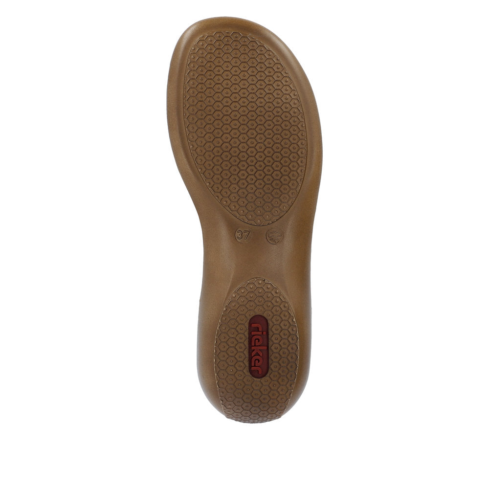 Rieker 65918-81 Ladies White Multi Leather Slip On Sandals-elevate your sole