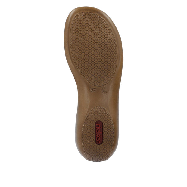 Rieker 65918-81 Ladies White Multi Leather Slip On Sandals-elevate your sole