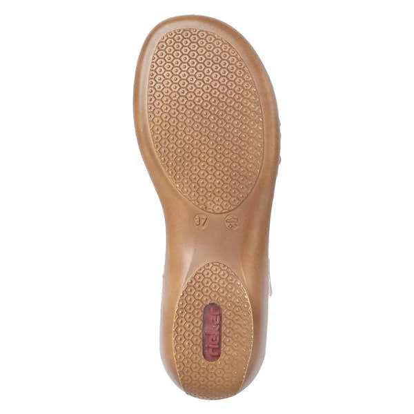 Rieker 659C7-80 Ladies White Leather Sandals - elevate your sole