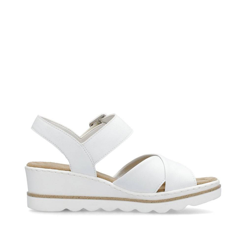 Rieker 67463-80 Ladies White Touch Fastening Sandals-elevate your sole