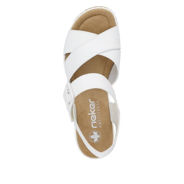 Rieker 67463-80 Ladies White Touch Fastening Sandals-elevate your sole