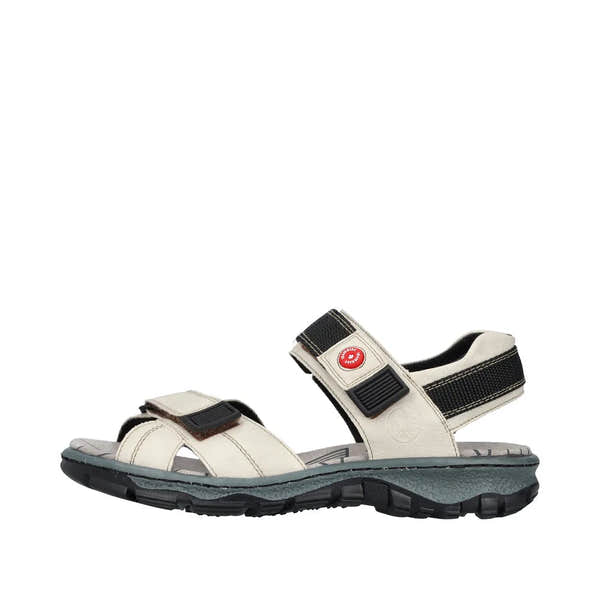 Rieker 68851-80 women's ivory touch fastening sandals with adjustable straps and durable sole.
