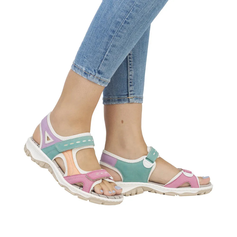 Rieker 68866-92 Ladies Multi Touch Fastening Sandals-elevate your sole