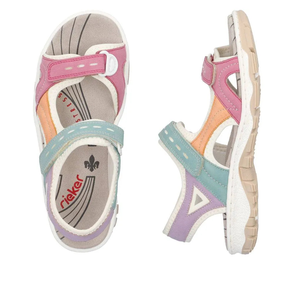 Rieker 68866-92 Ladies Multi Touch Fastening Sandals-elevate your sole