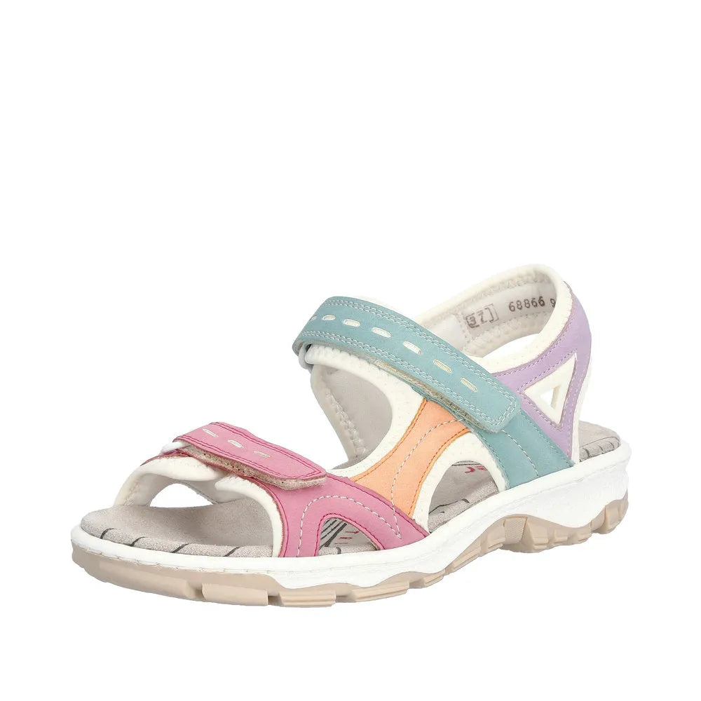 Rieker 68866-92 Ladies Multi Touch Fastening Sandals-elevate your sole