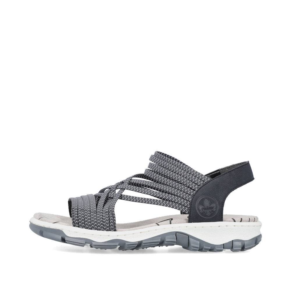 Rieker 68888-14 Ladies Navy Blue Synthetic Pull On Sandals-elevate your sole