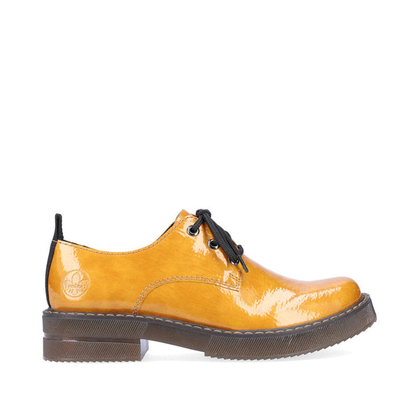 Rieker 72000-68 Ladies Yellow Lace Up Shoes-elevate your sole