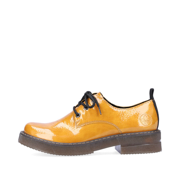 Rieker 72000-68 Ladies Yellow Lace Up Shoes-elevate your sole