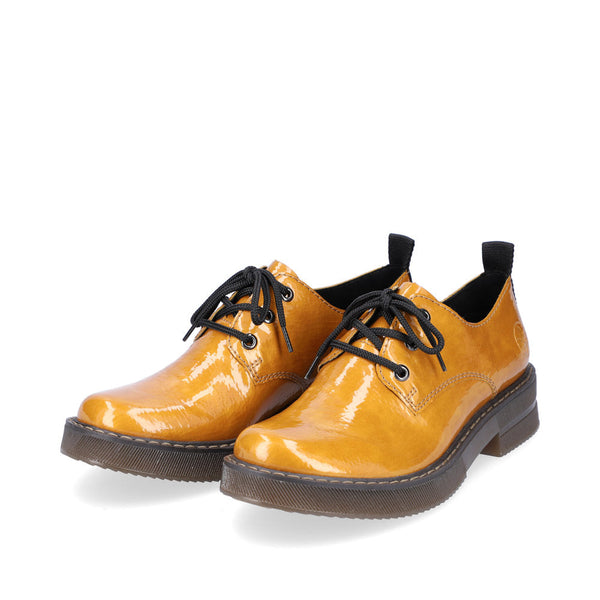 Rieker 72000-68 Ladies Yellow Lace Up Shoes-elevate your sole