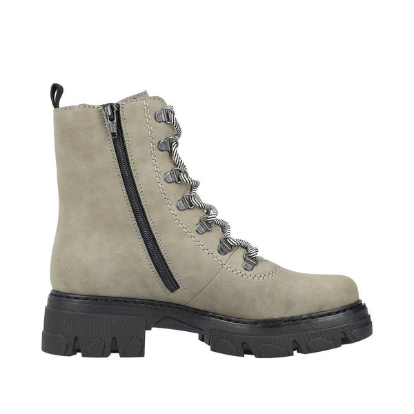 Rieker 74643-52 Ladies Green Side Zip Ankle Boots-elevate your sole
