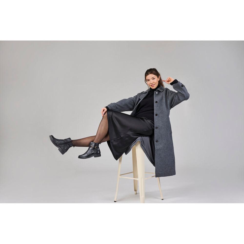 Rieker 74856-00 women's wide black leather side zip ankle boots, additional product view 2.