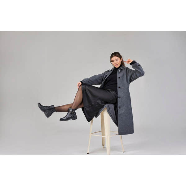 Rieker 74856-00 women's wide black leather side zip ankle boots, additional product view 3.
