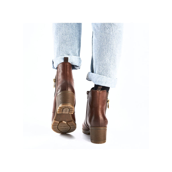 Rieker 77550-22 Ladies Brown Side Zip Ankle Boots-elevate your sole