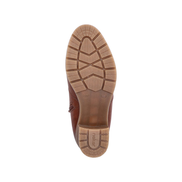 Rieker 77550-22 Ladies Brown Side Zip Ankle Boots-elevate your sole