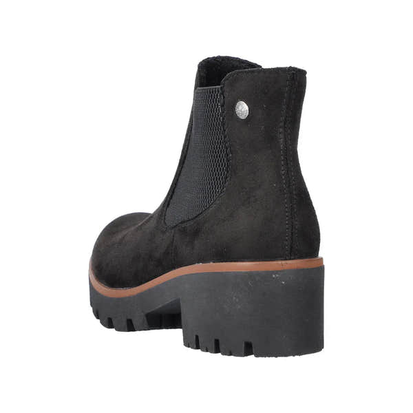 Rieker 79265-00 Ladies Black Textile Pull On Ankle Boots-elevate your sole