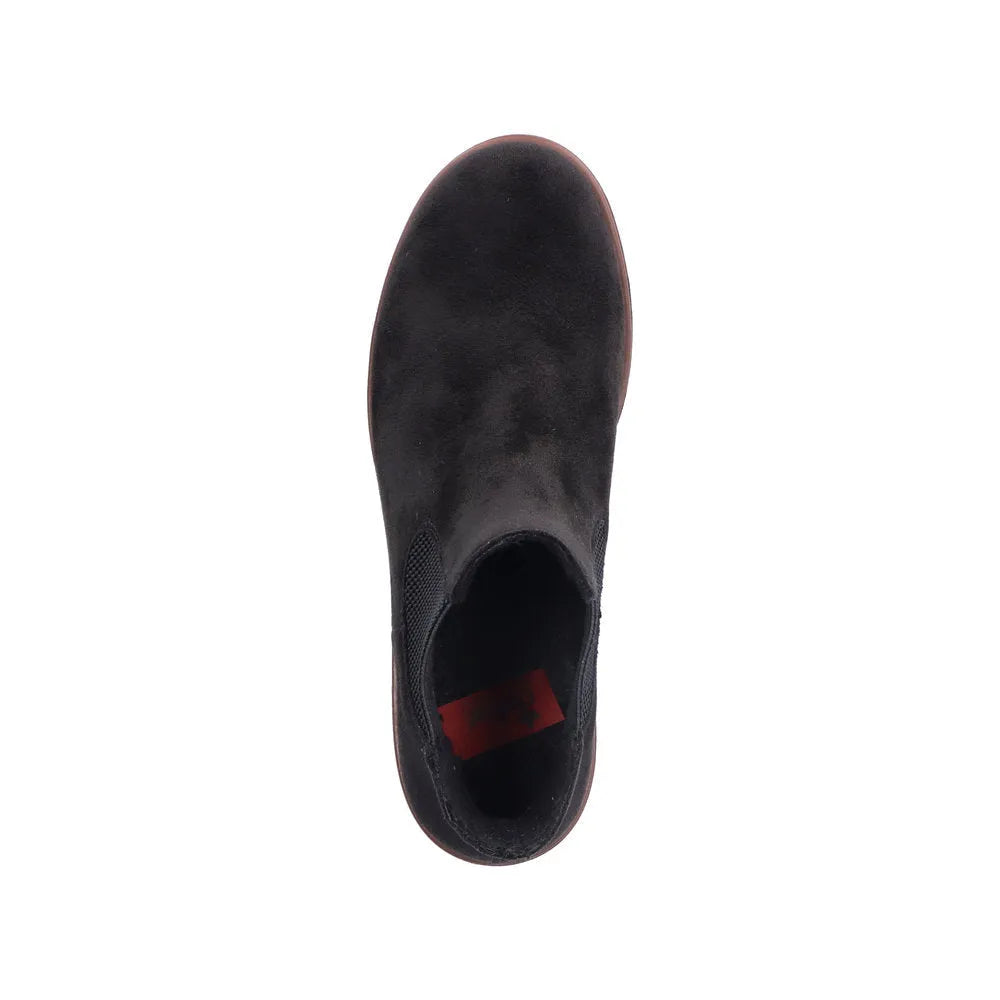 Rieker 79265-00 Ladies Black Textile Pull On Ankle Boots-elevate your sole