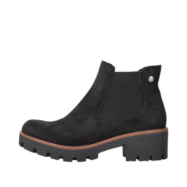 Rieker 79265-00 Ladies Black Textile Pull On Ankle Boots-elevate your sole