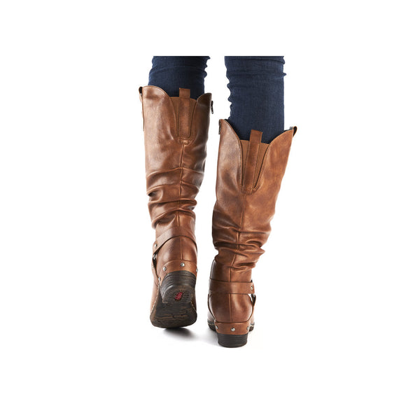 Rieker 93670-24 Ladies Brown Water Resistant Side Zip Knee High Boots-elevate your sole