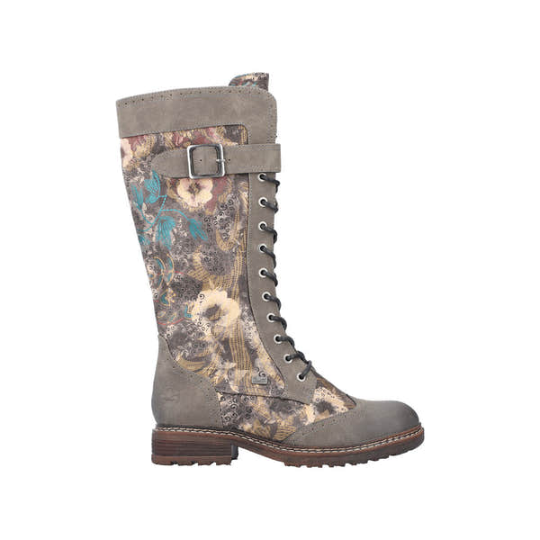 Rieker 94734-90 Ladies Multi Water Resistant Side Zip Knee High Boots-elevate your sole
