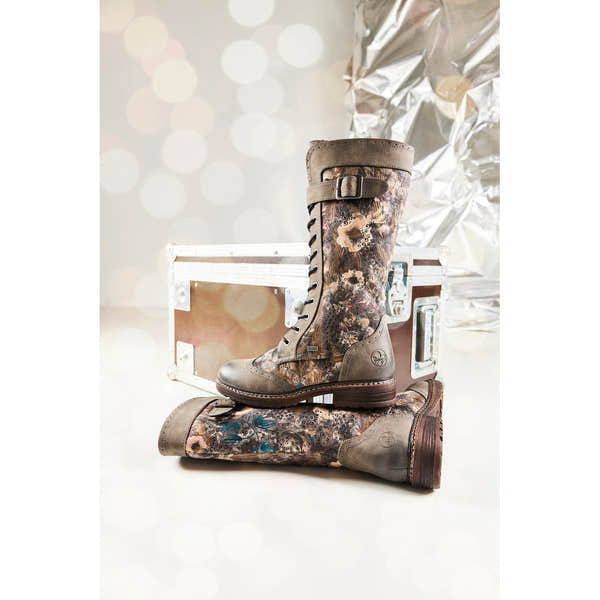 Rieker 94734-90 Ladies Multi Water Resistant Side Zip Knee High Boots-elevate your sole