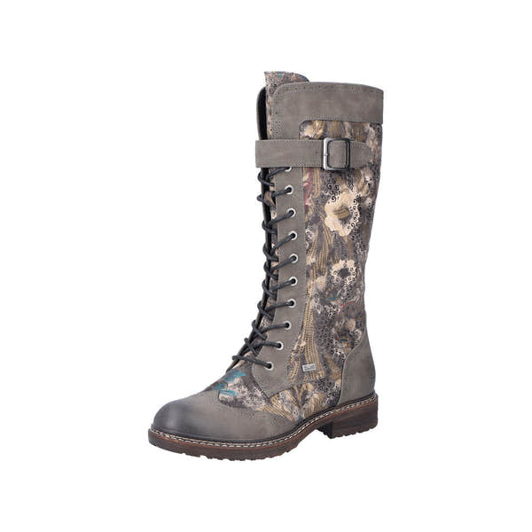 Rieker 94734-90 Ladies Multi Water Resistant Side Zip Knee High Boots-elevate your sole
