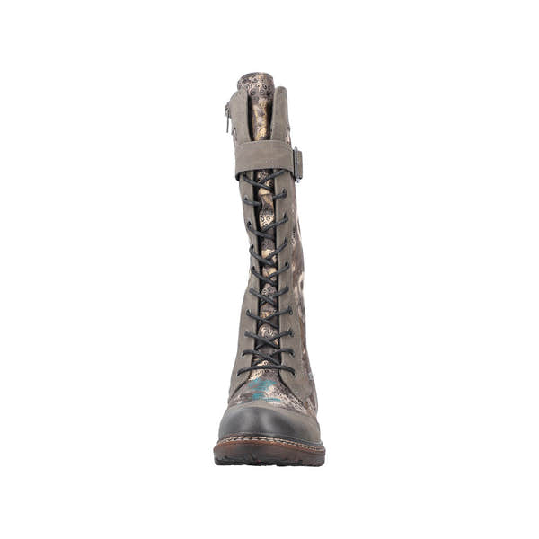 Rieker 94734-90 Ladies Multi Water Resistant Side Zip Knee High Boots-elevate your sole
