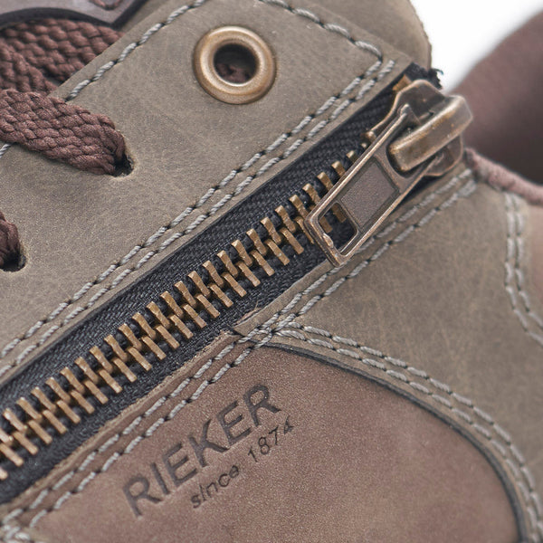 Rieker B0601-25 Mens Brown Zip & Lace Shoes-elevate your sole