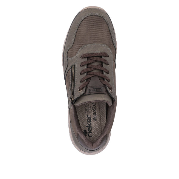 Rieker B0601-25 Mens Brown Zip & Lace Shoes-elevate your sole