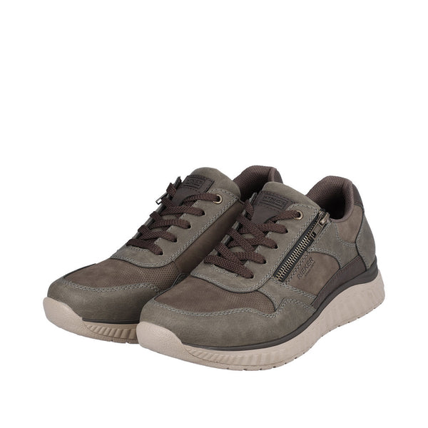 Rieker B0601-25 Mens Brown Zip & Lace Shoes-elevate your sole