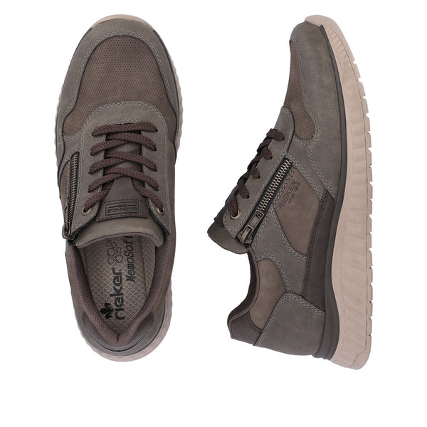 Rieker B0601-25 Mens Brown Zip & Lace Shoes-elevate your sole