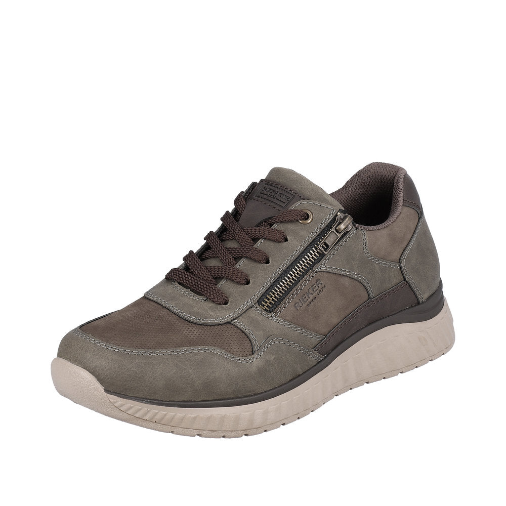 Rieker B0601-25 Mens Brown Zip & Lace Shoes-elevate your sole