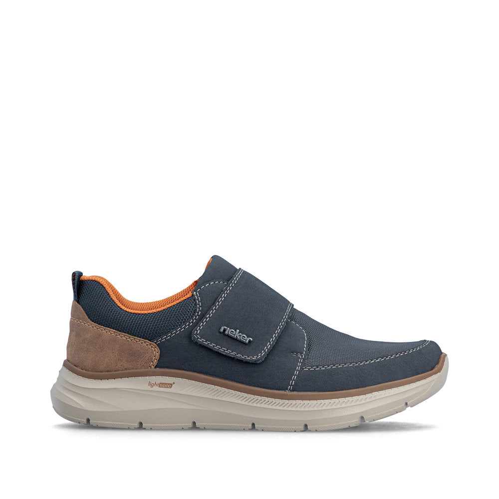 Rieker B1854-14 Mens Wide Navy Touch Fastening Shoes
